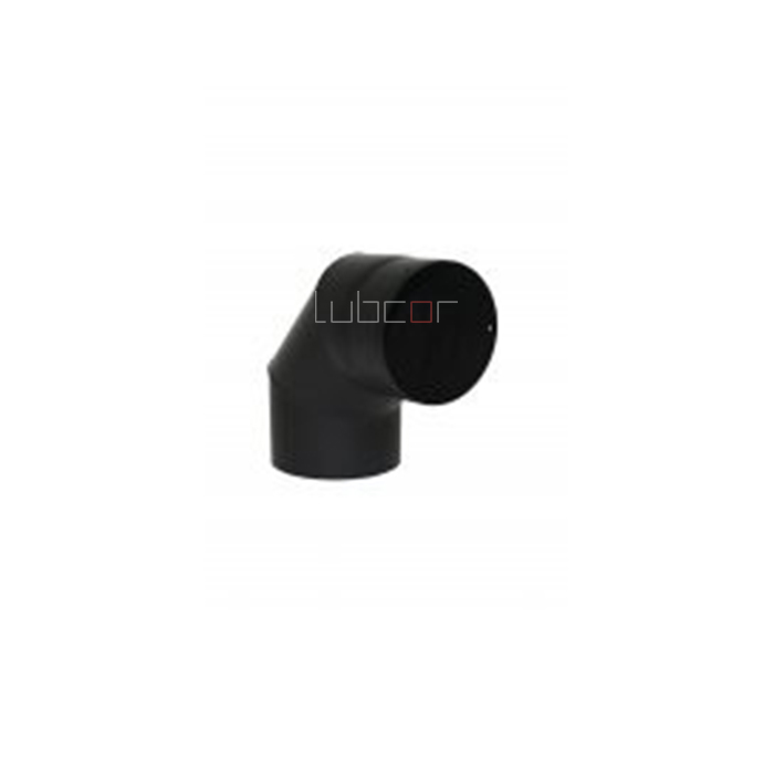 Jednoplášťové komínové koleno 90° 0,6 mm / Ø180mm čierne